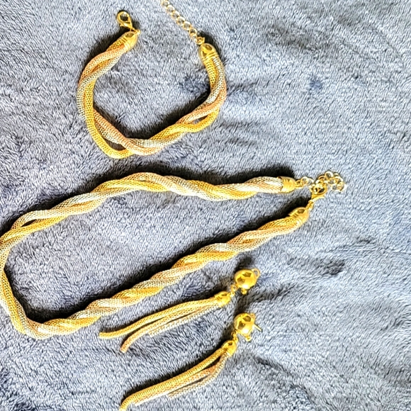 Tricolor(rose,gold,silver)small 3 pc set - Picture 1 of 3